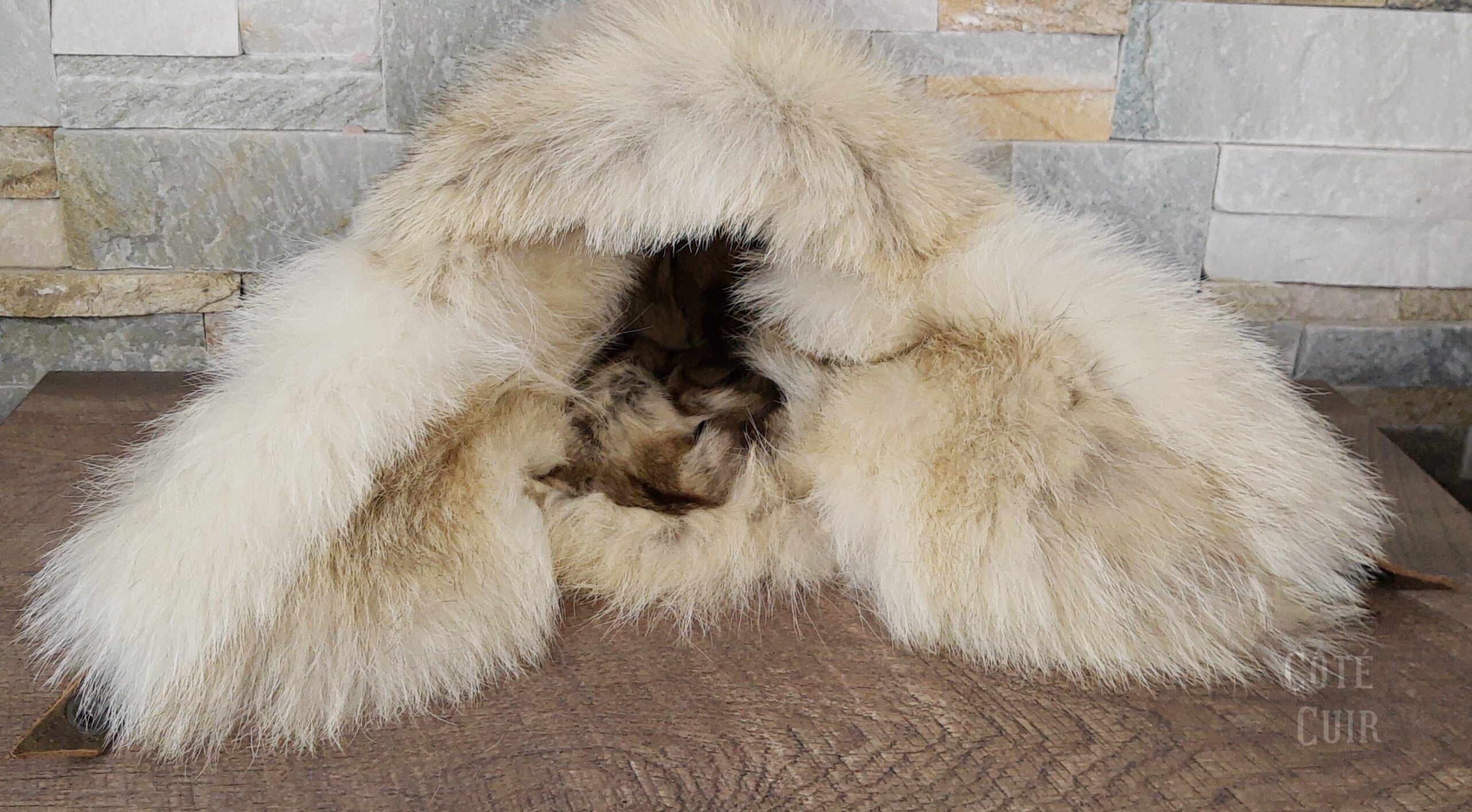 coyote fur aviator hat