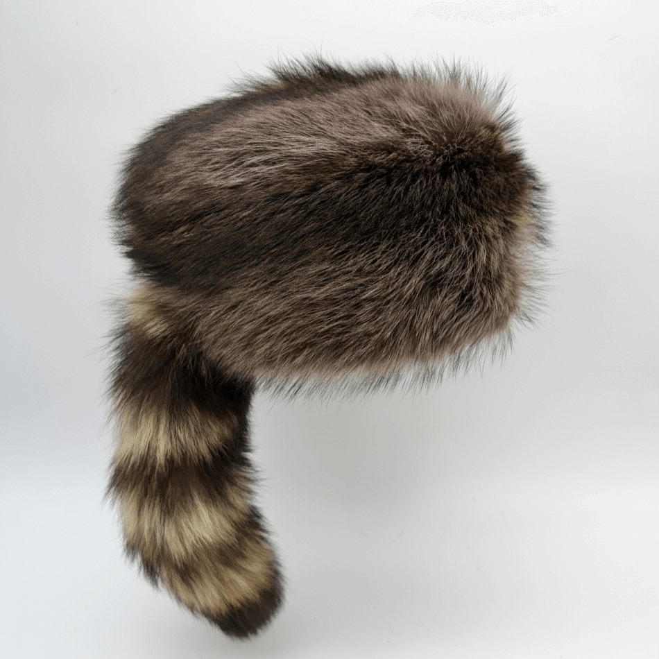 Chapeau en fourrure de raton laveur Davy Crockett