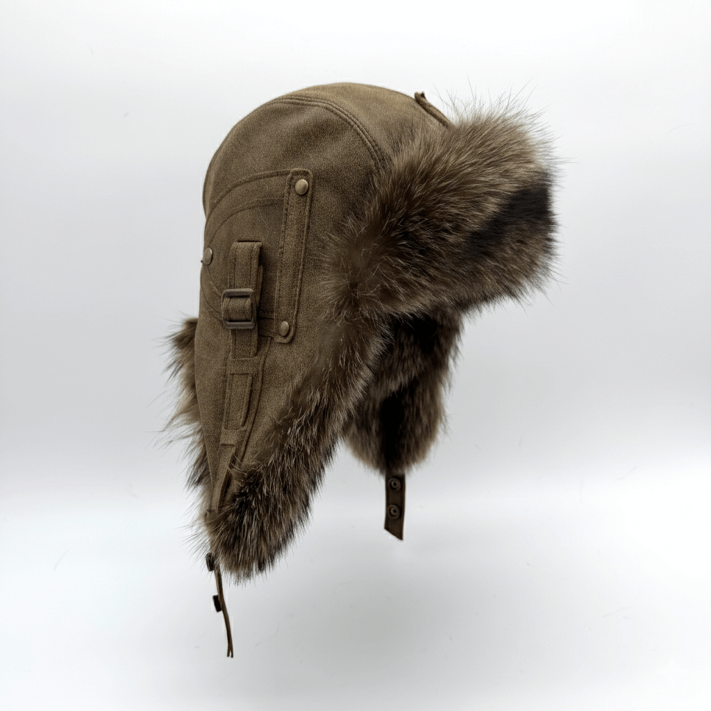 Raccoon Fur Aviator Hat - Antoine Model