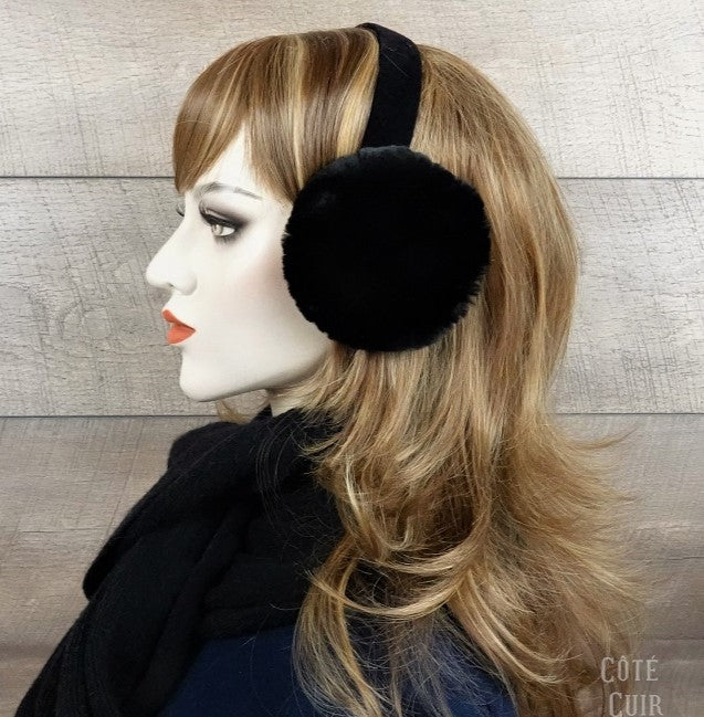black fur earswarmer