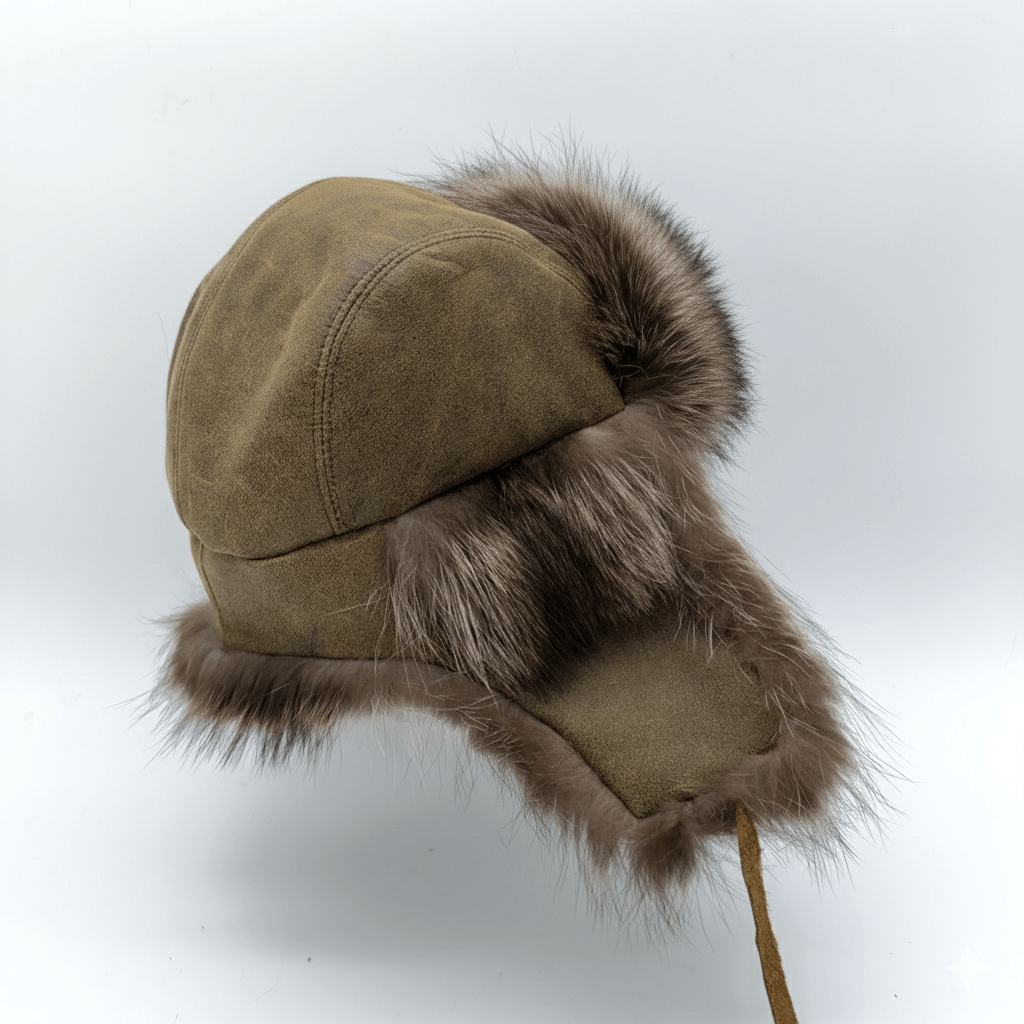 Raccoon Fur Trapper Hat