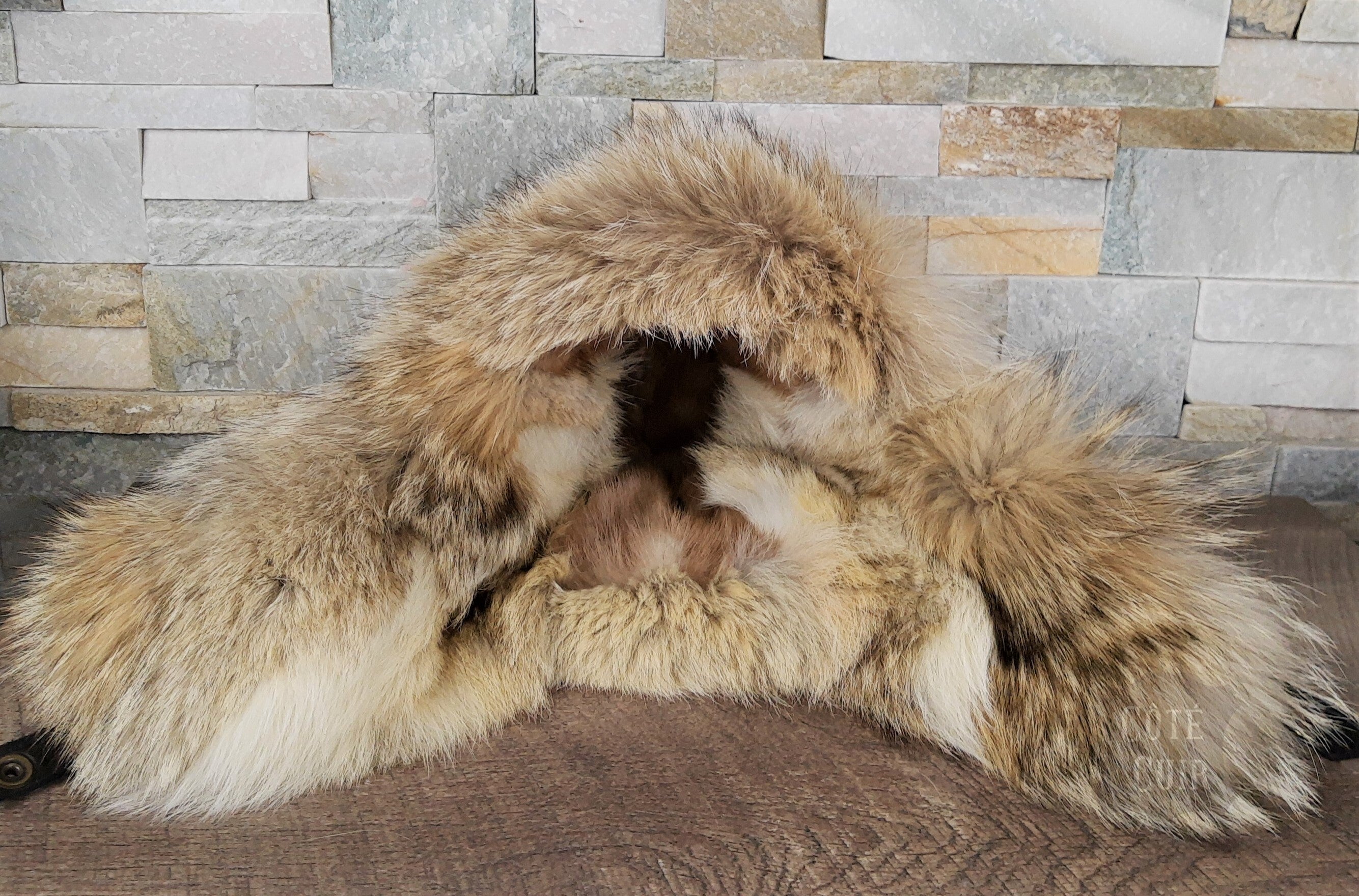 coyote fur aviator hat