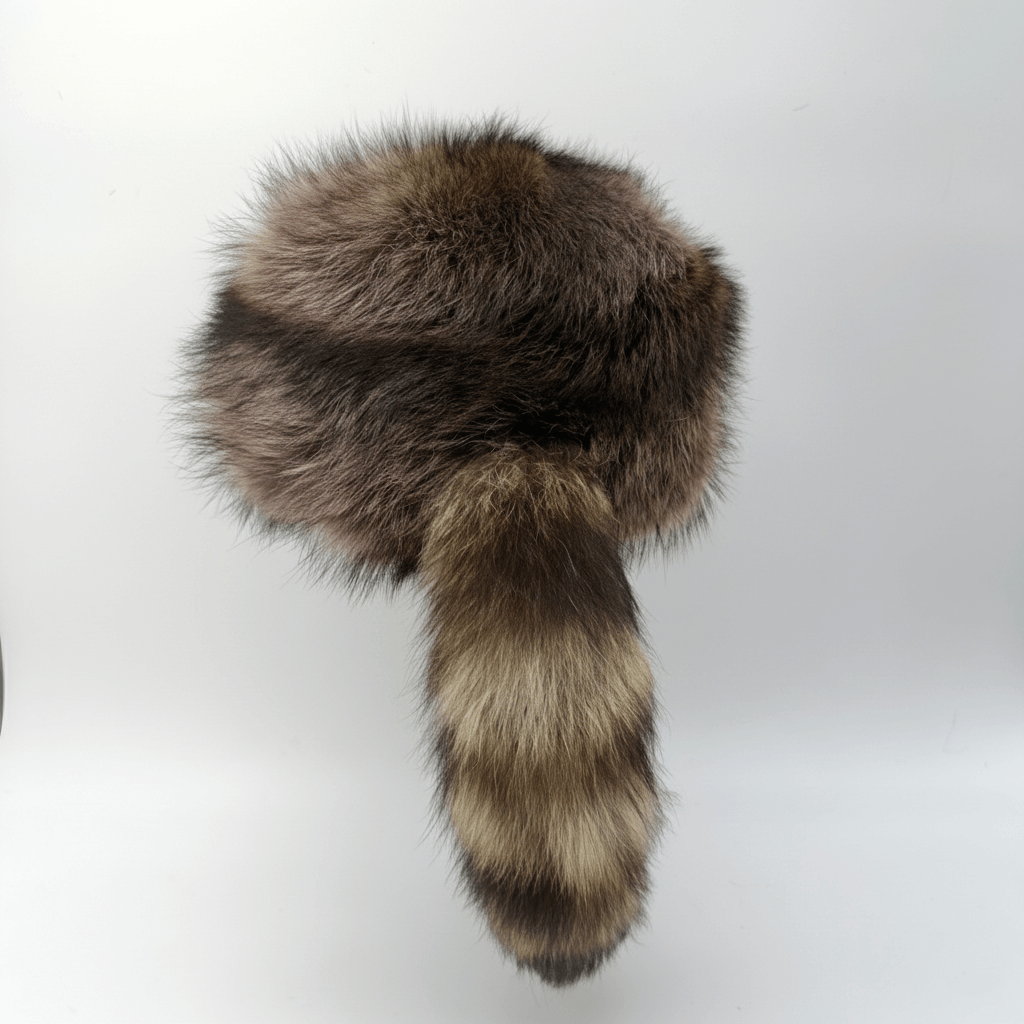 Chapeau en fourrure de raton laveur Davy Crockett