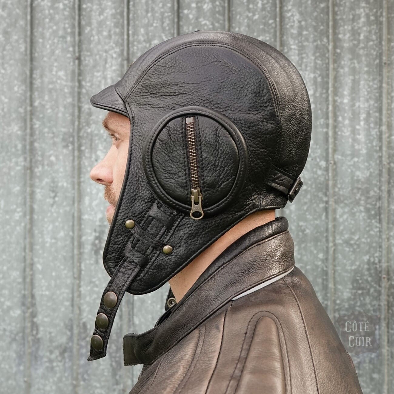 Leather Aviator Helmet