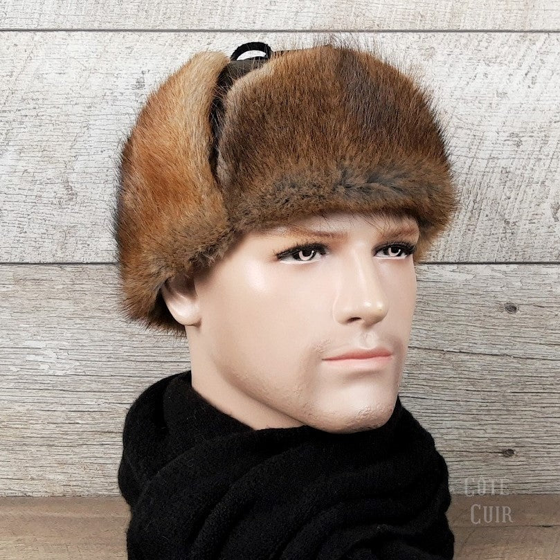Muskrat fur hat