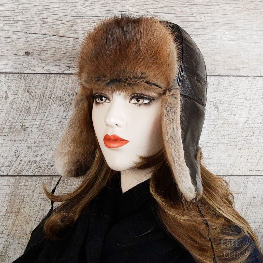muskrat hat for women