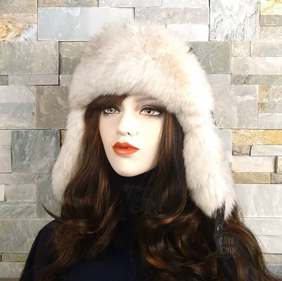 Real fox fur hat