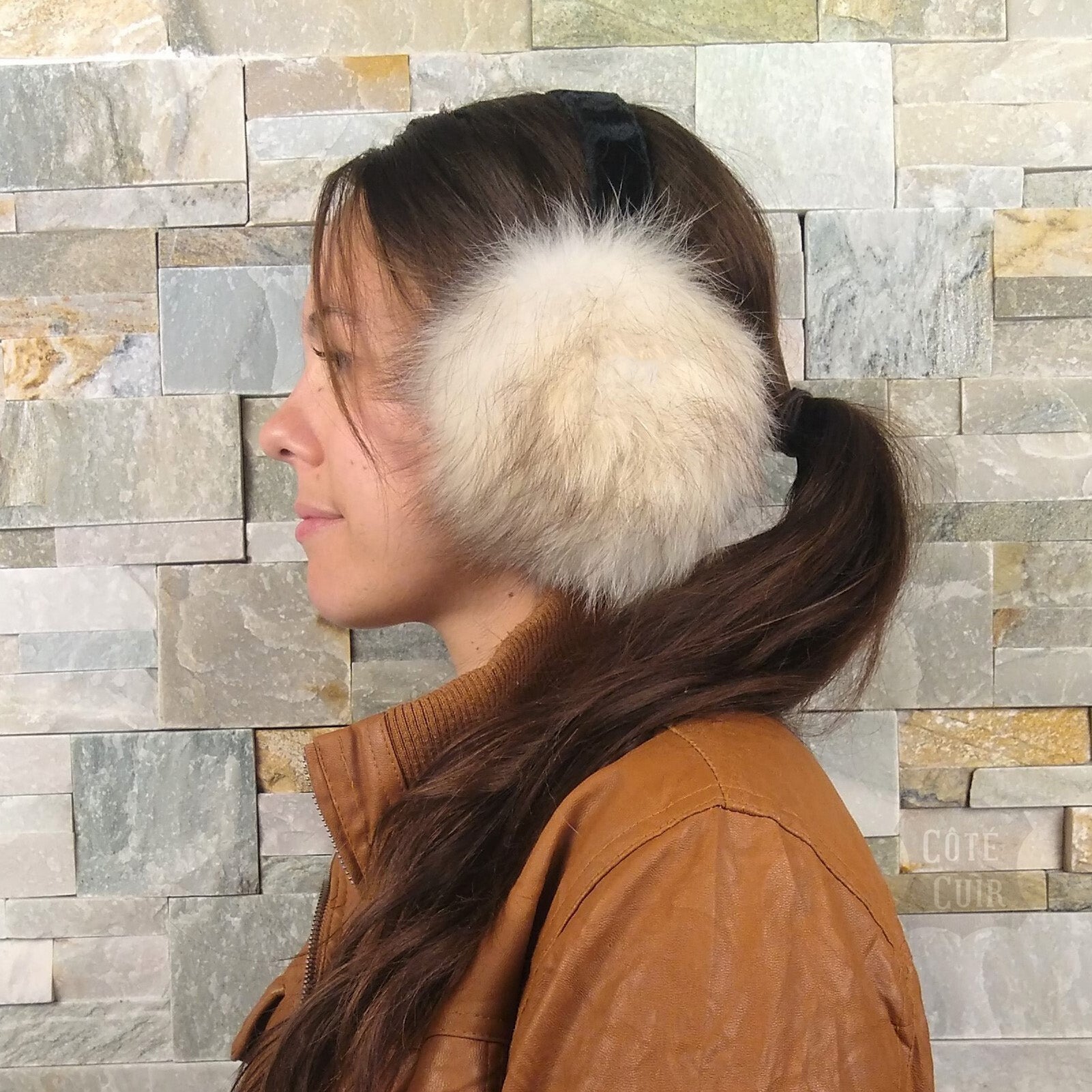 Real fur earmuffs