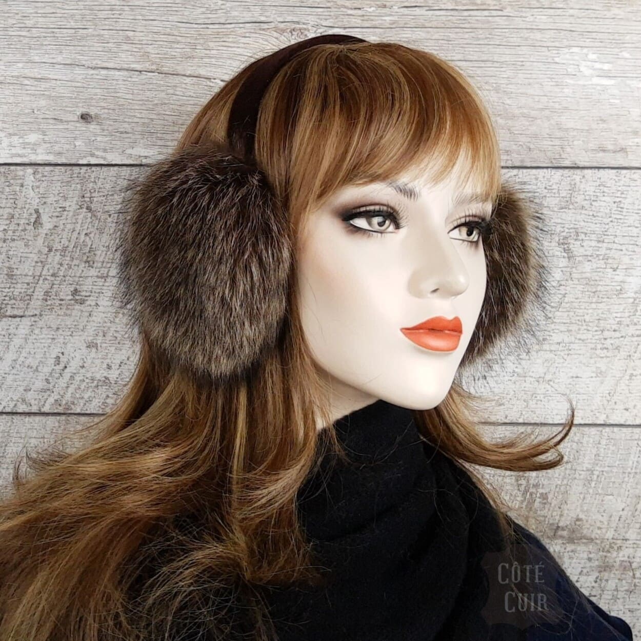 Real fur earmuffs