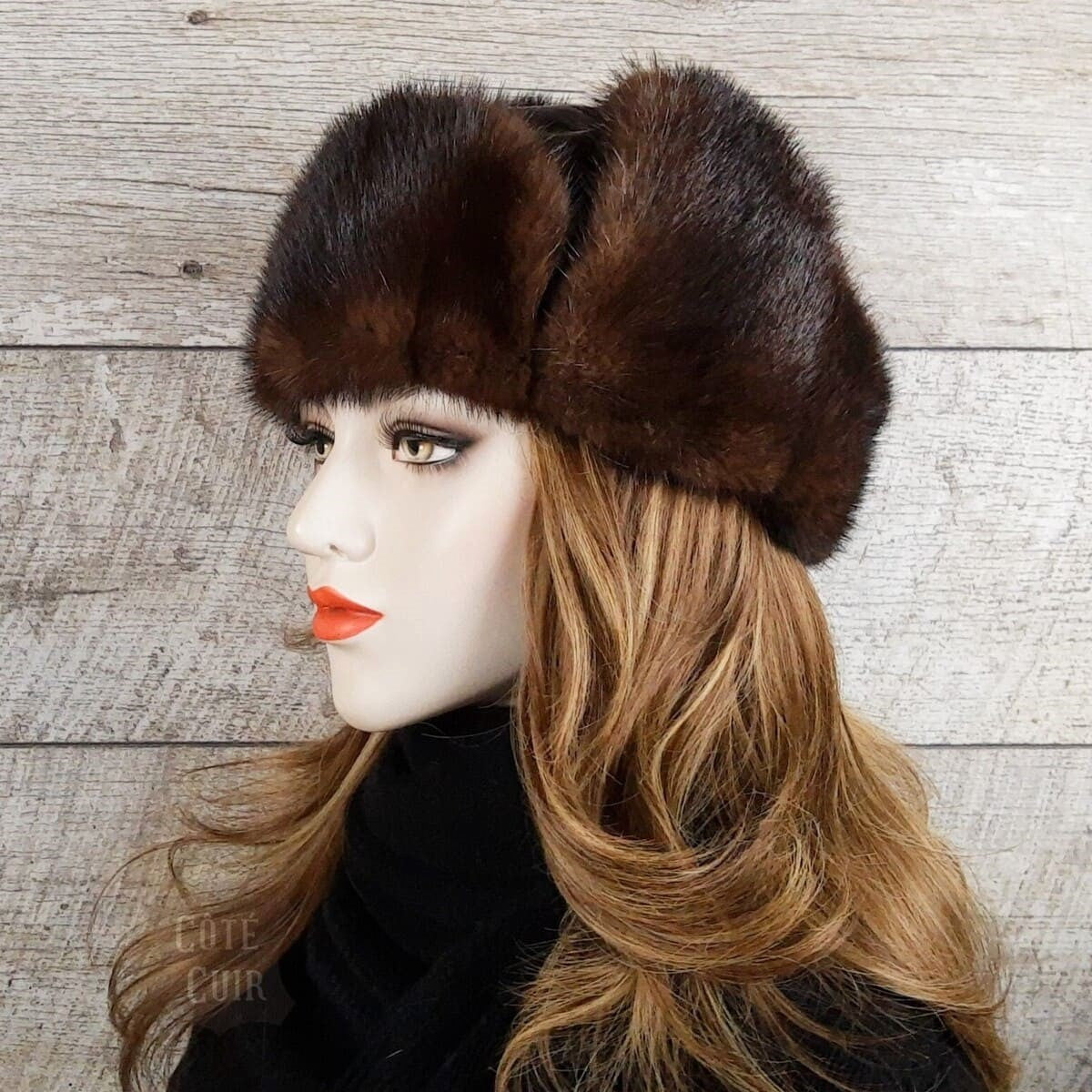 real fur ushanka for women