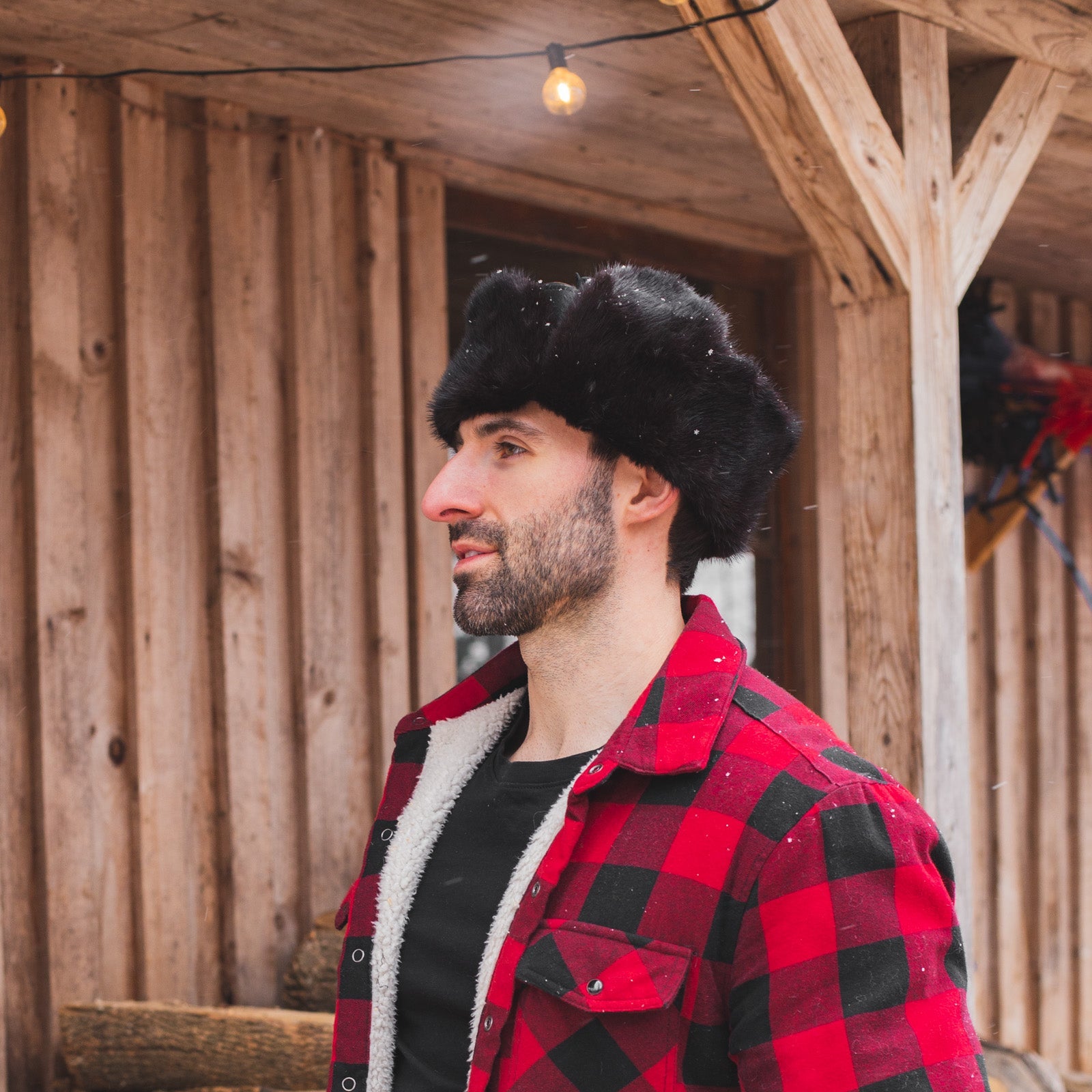 Mink Fur Russian Ushanka Hat for Men