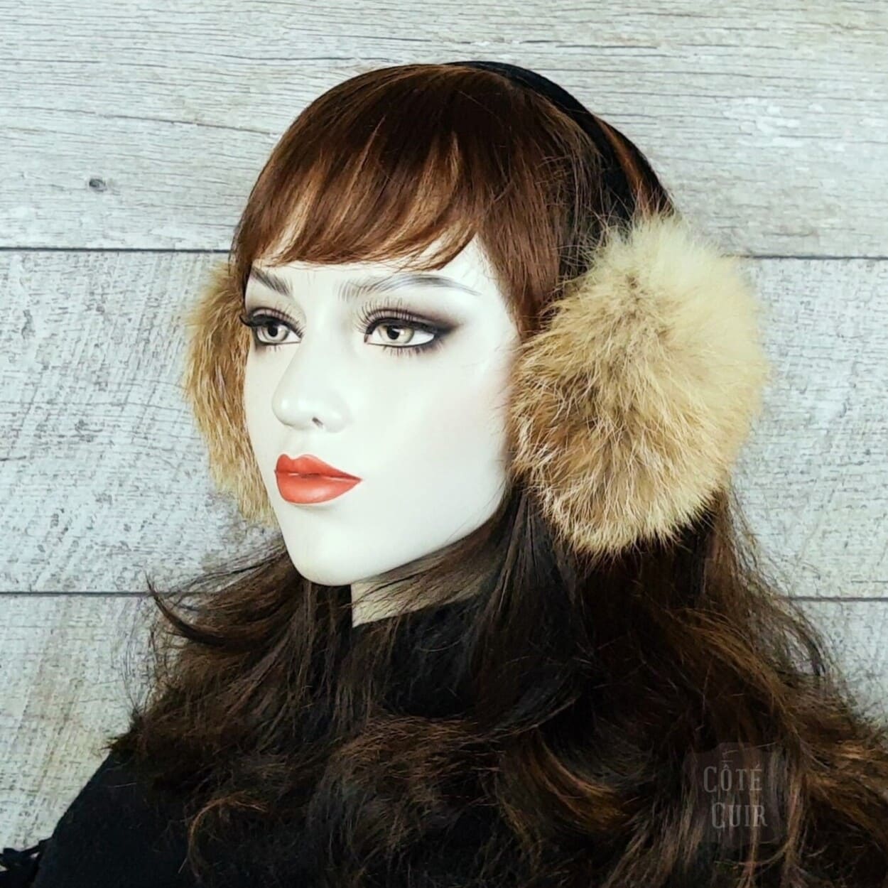 Recycled fur earmuffs
