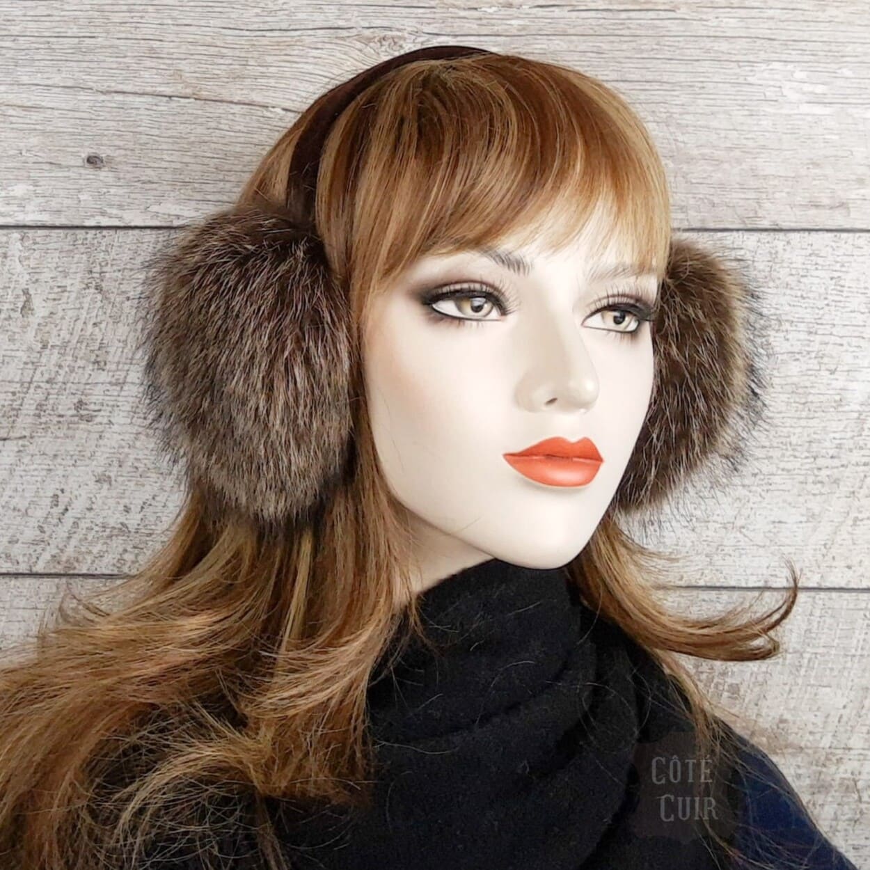 Recycled fur earmuffs
