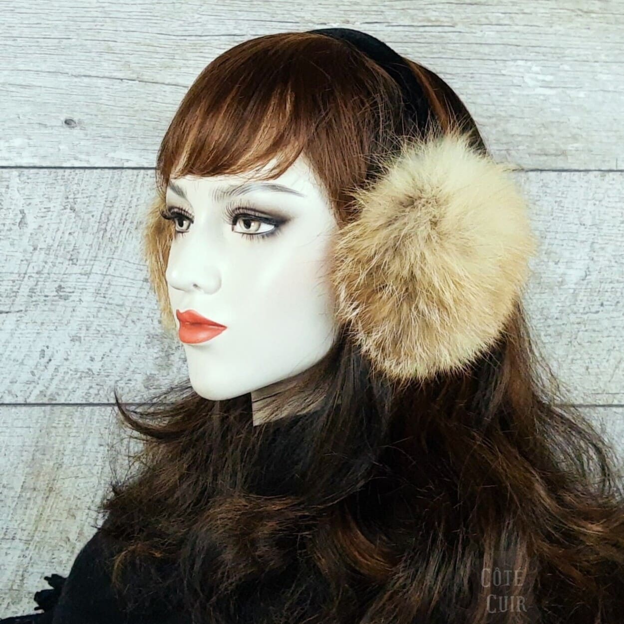 Recycled red fox earmuffs