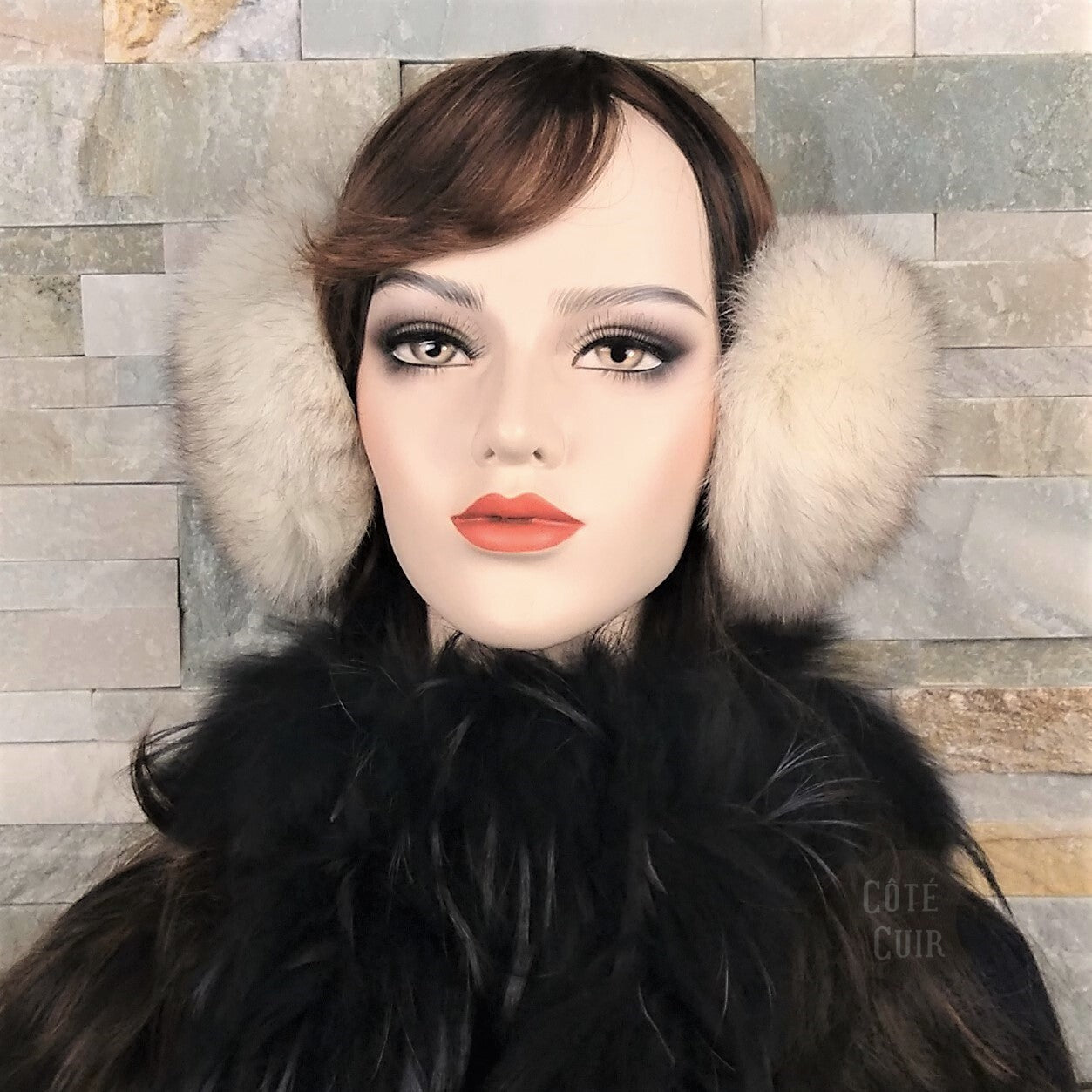 Recycled fur earmuffs