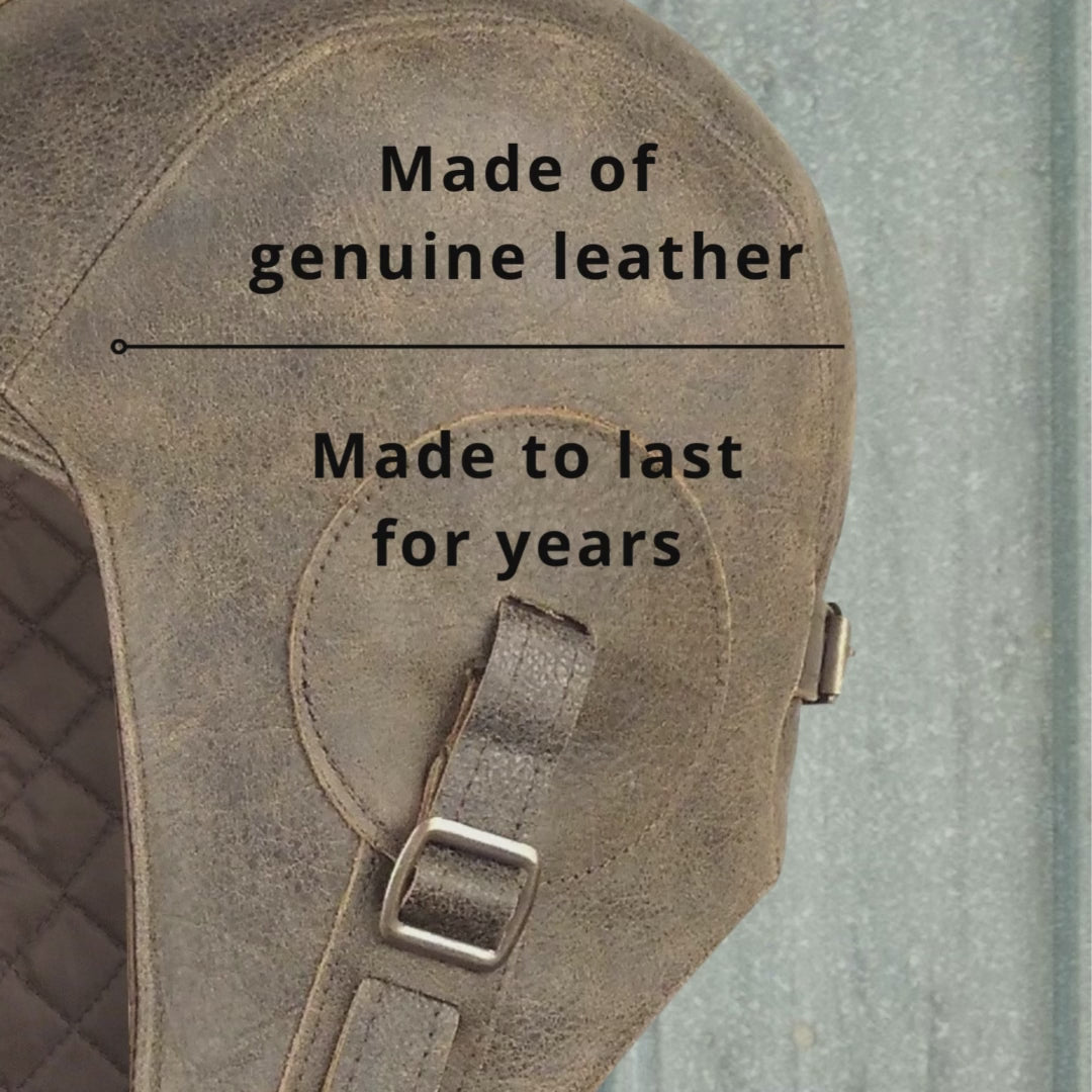 brown aviator hat