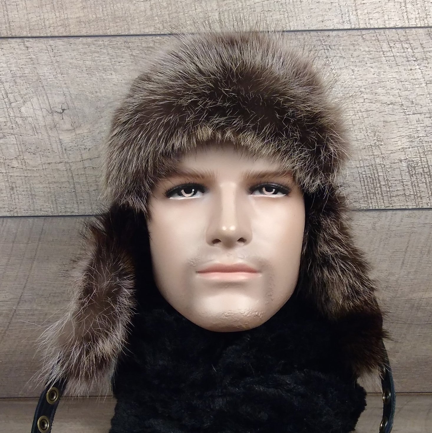 Fur aviator hat for men