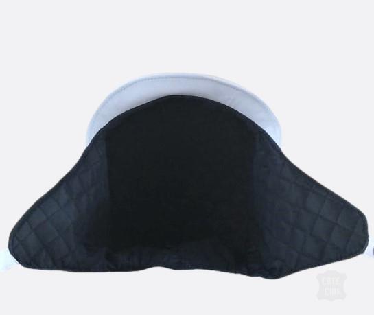 White Leather Aviator Hat - Simon Model