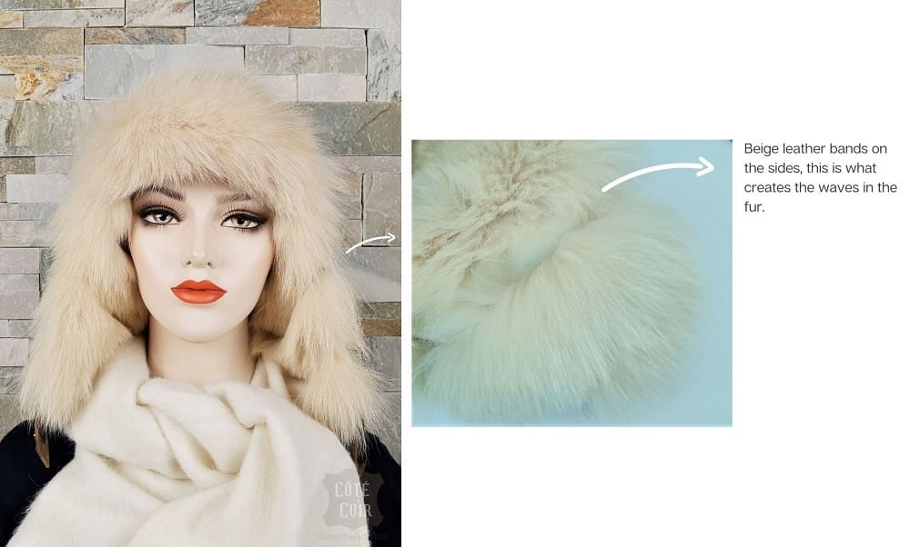 fox fur aviator hat