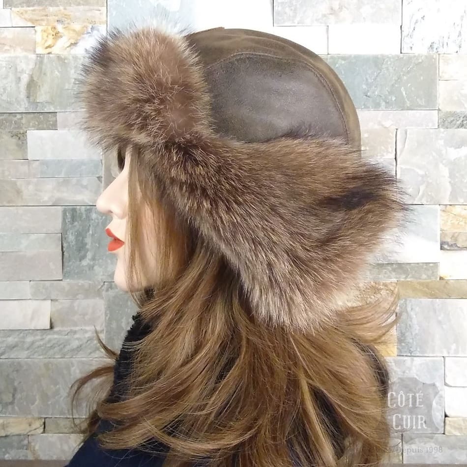 Aviator Ushanka hat for women