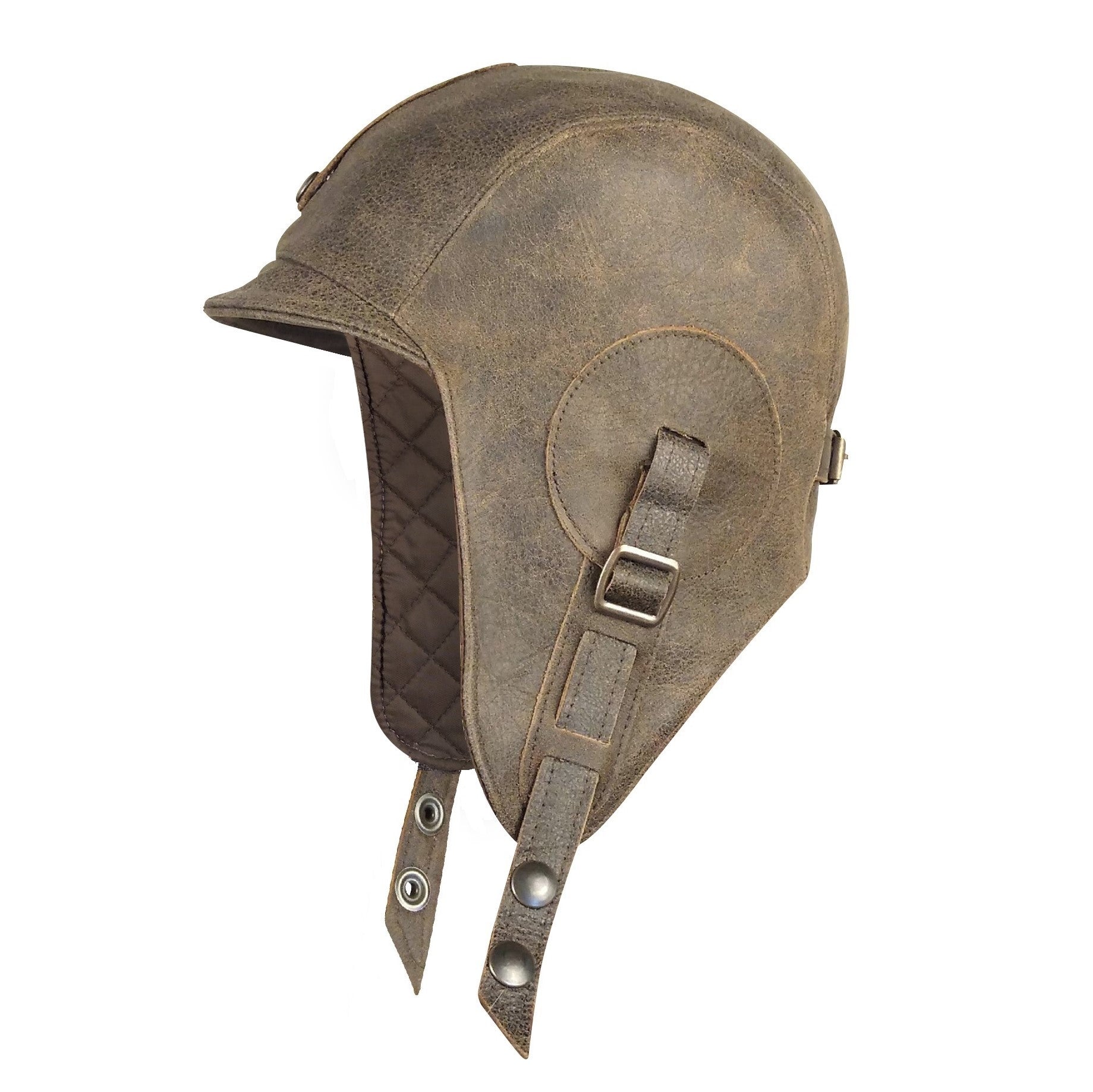 vintage brown aviator cap