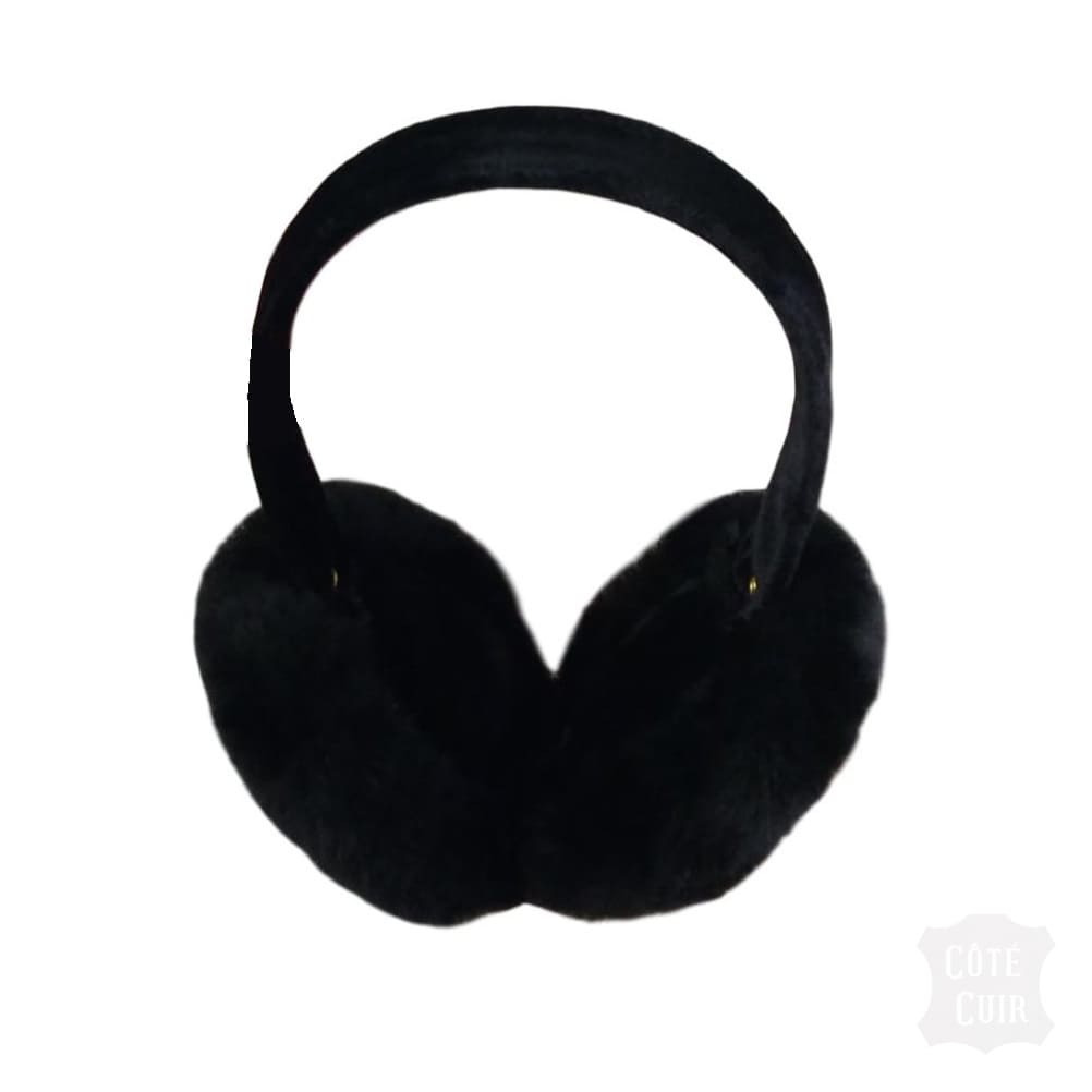 black fur earmuffs