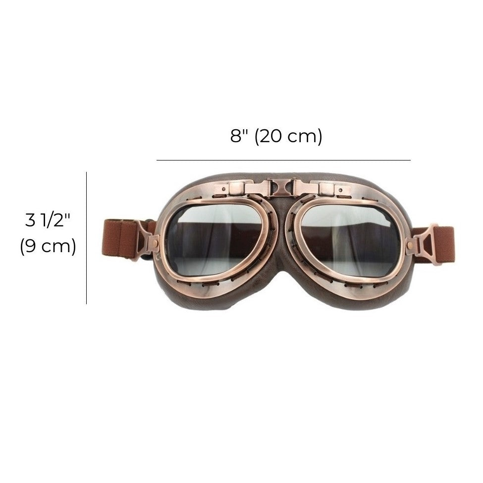 copper aviator goggles