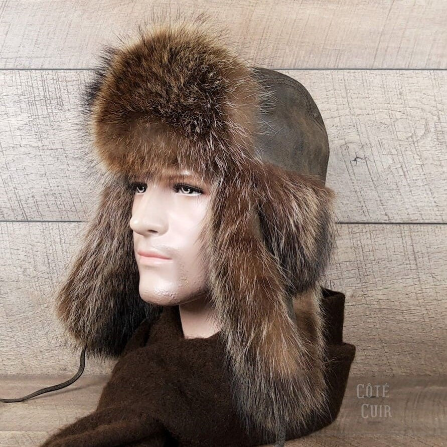 Fur trapper hat