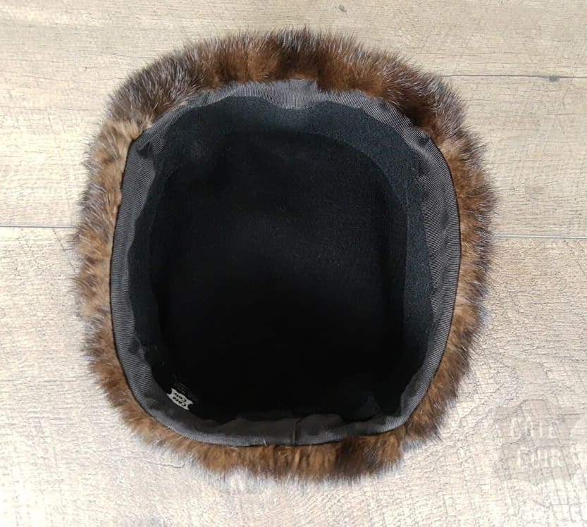 Inside an ushanka hat