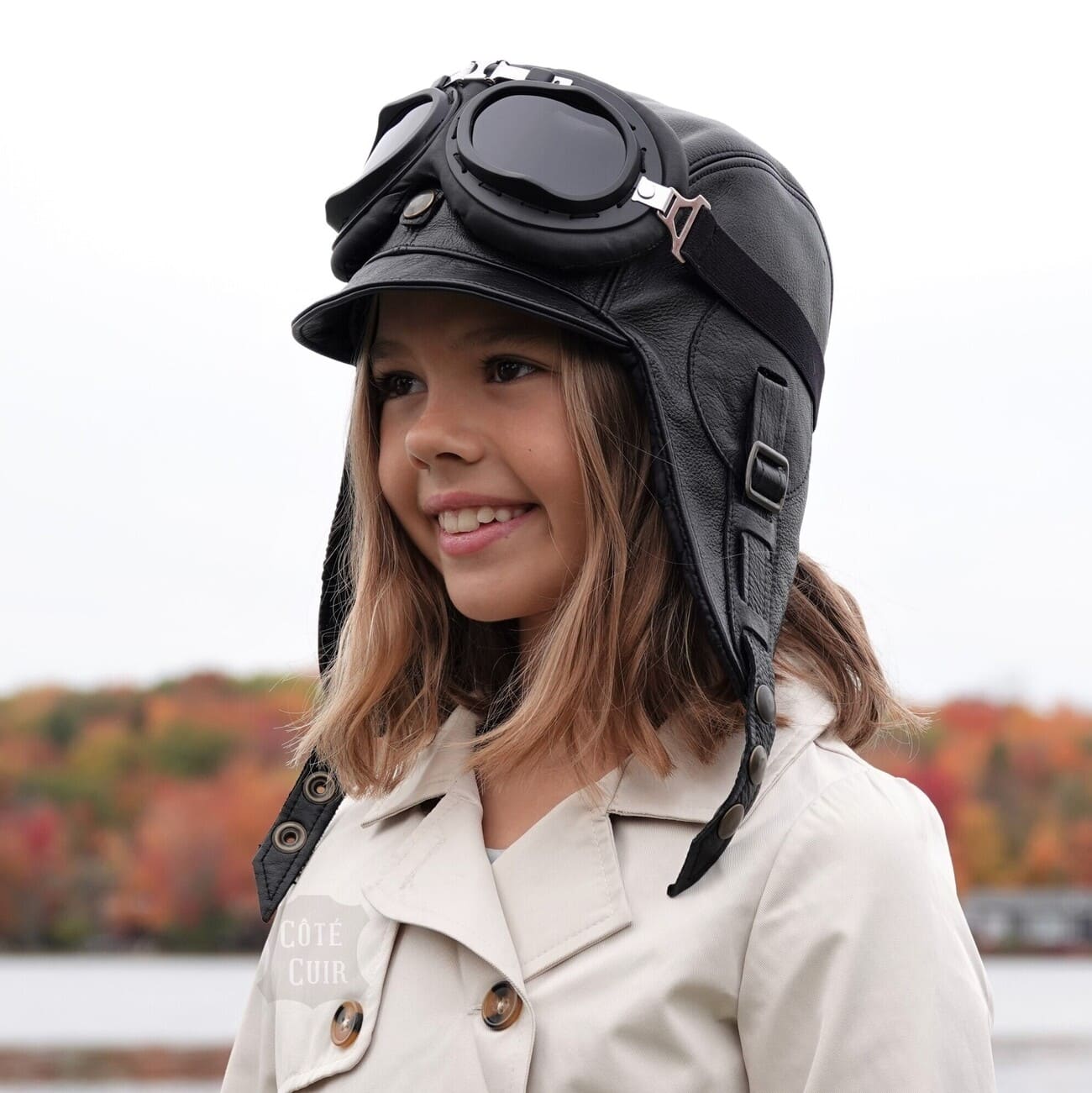 Kids aviator hat and goggles costume