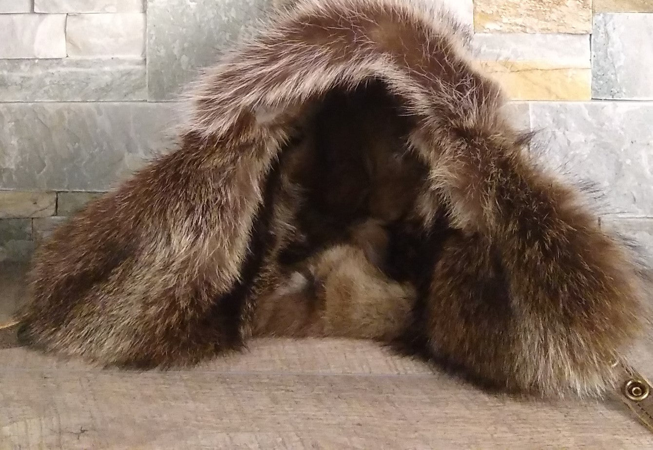 Fur-lined hat
