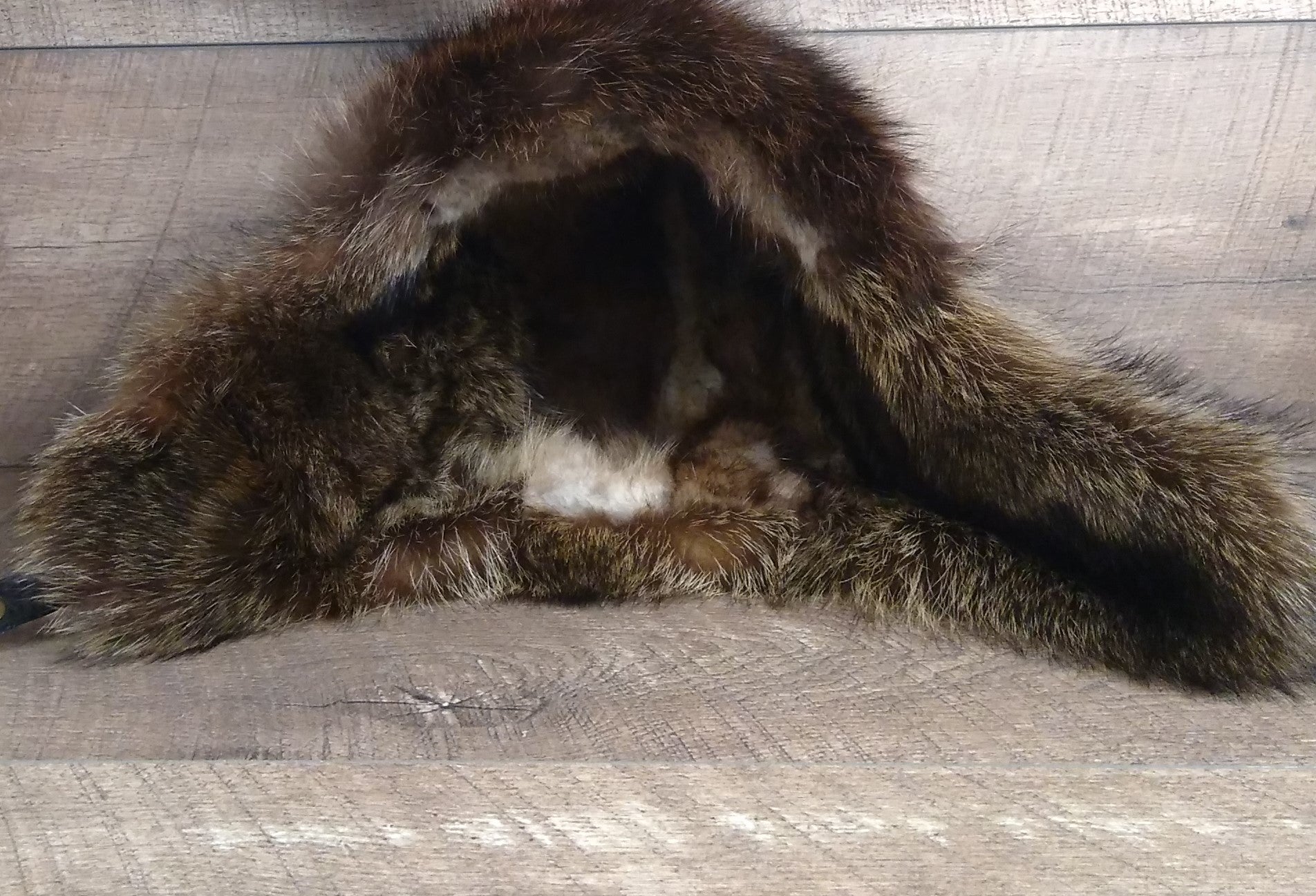 Fur-lined hat