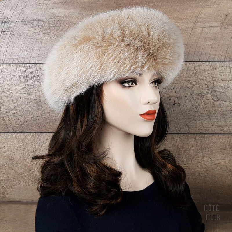 HOT Fur Hat Reclaimed Vintage Hat Faux Fur Hat White Fur