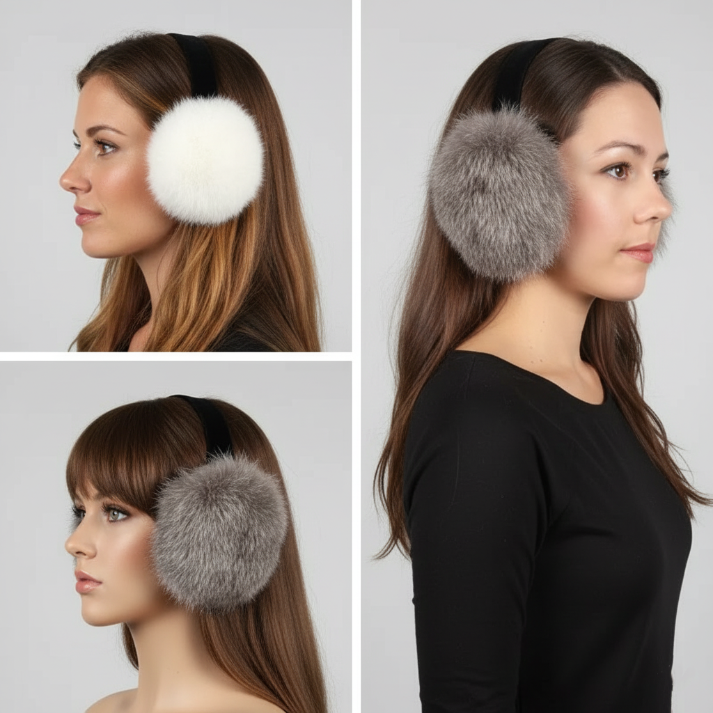 Fur Earmuffs and Headband for Women