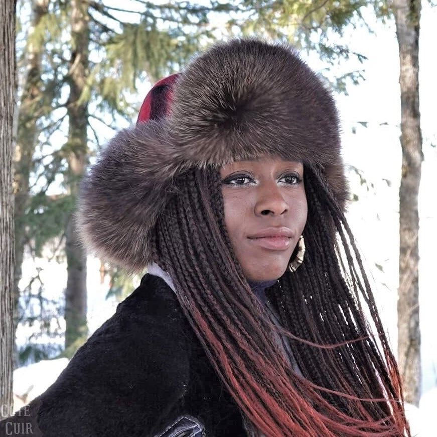 Women's ushanka hats - real fur
