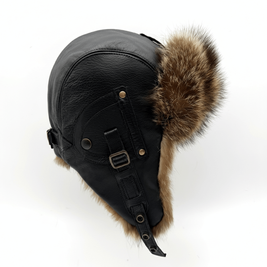 Raccoon Fur Aviator Hat - Antoine Model