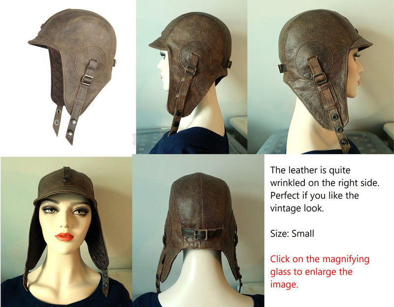 Leather Aviator Hats With Slight Flaws