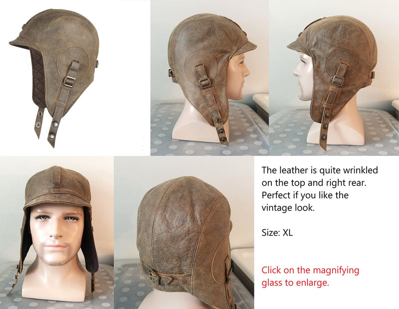 Leather Aviator Hats With Slight Flaws