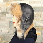 womens lynx fur aviator hat