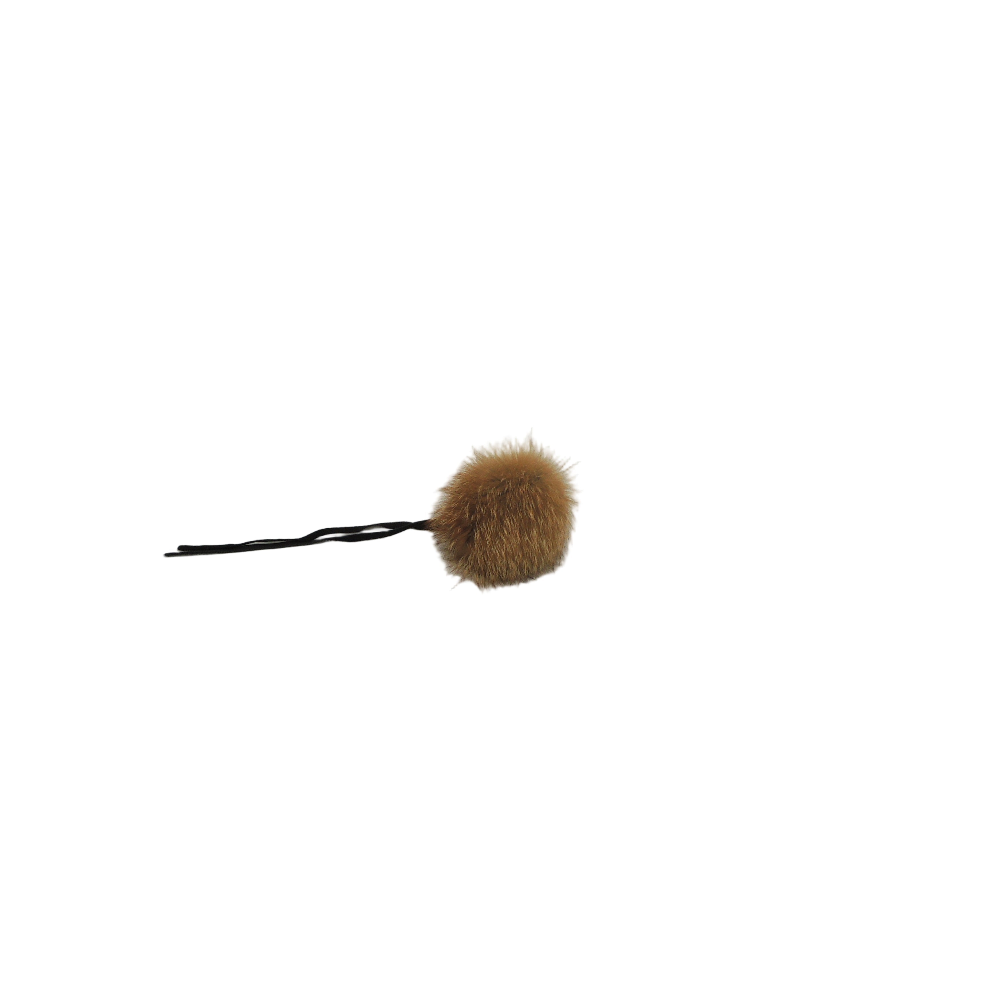 Red fox fur pompon