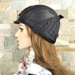 Black aviator cap