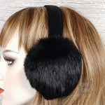 black fur earmuffs