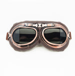 Brown and Copper Vintage Aviator Goggles - Peripheral Vision