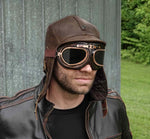 Brown and Copper Vintage Aviator Goggles - Peripheral Vision