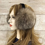 cristal fox fur earmuffs