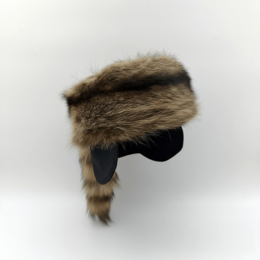 Davy Crockett Raccoon Fur Hat