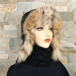 lynx fur aviator hat