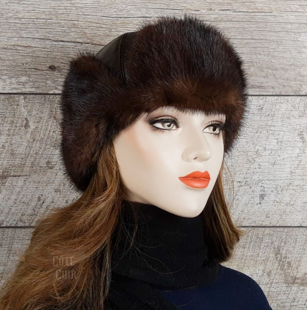 mink fur hat for women