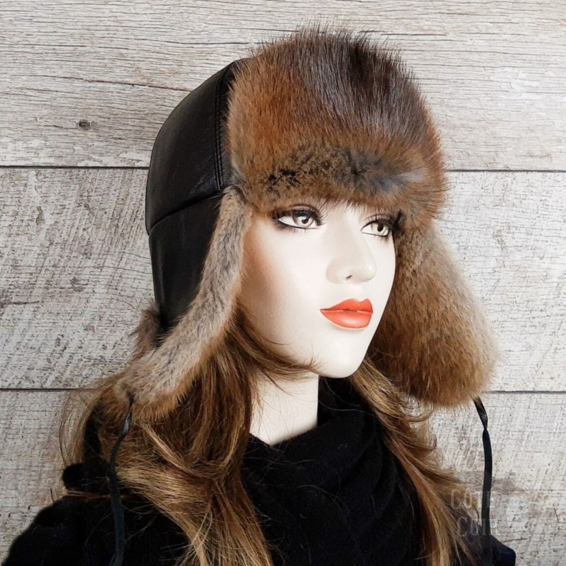 Muskrat hat for women