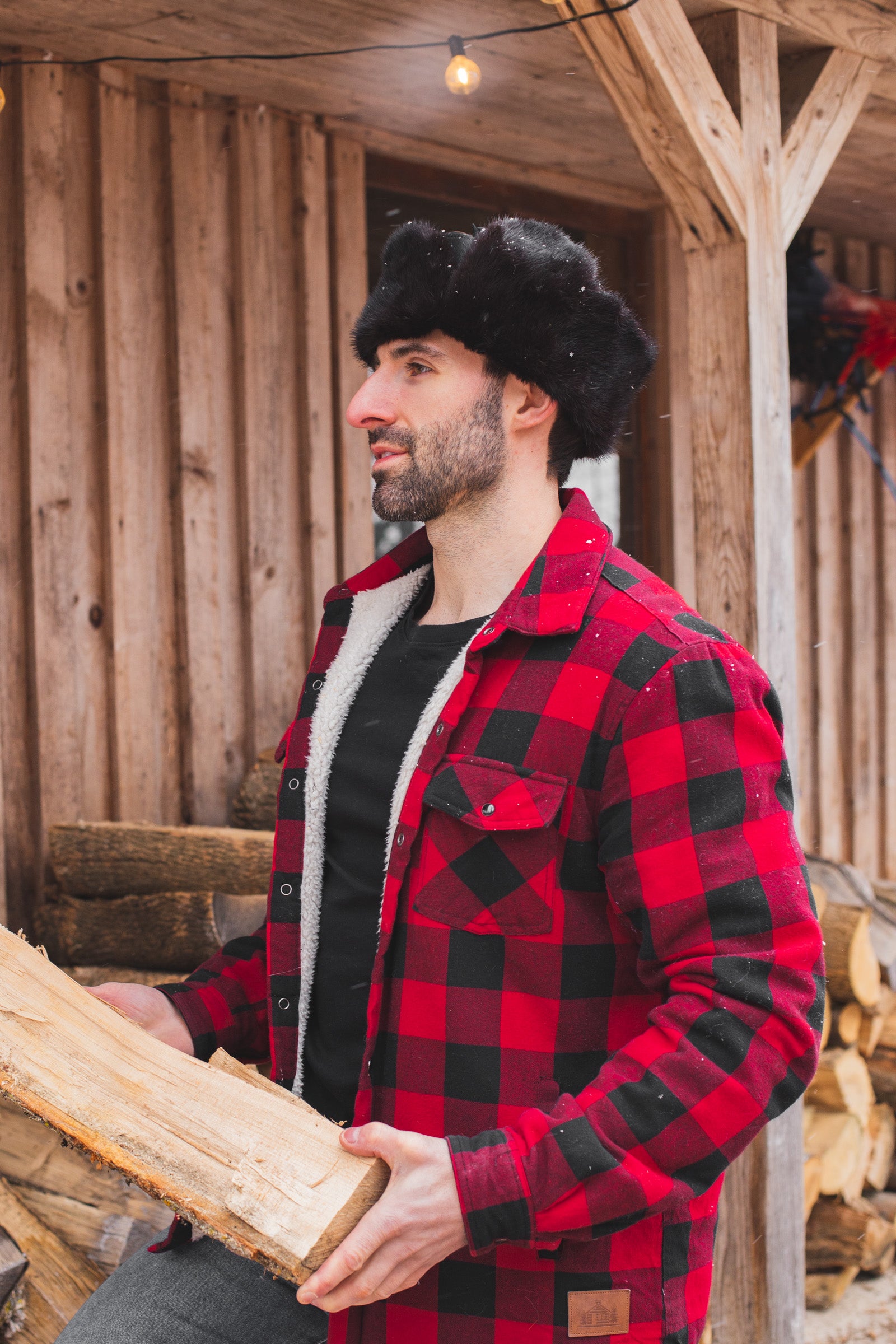 Chapeau russe Ushanka en fourrure de vison marron pour homme, cuir marron